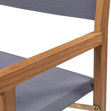 Cukor Classic Vintage Outdoor Acacia Wood Folding Director Chair with Canvas Seat - JONATHAN Y
